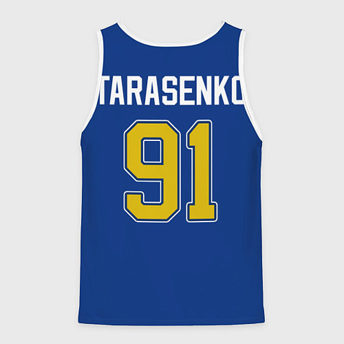 Мужская майка без рукавов St Louis Blues: Tarasenko 91 / 3D-Белый – фото 2