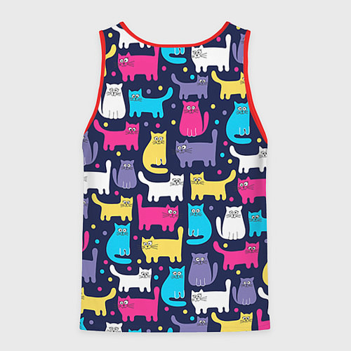 Мужская майка без рукавов Котятки / 3D-Красный – фото 2