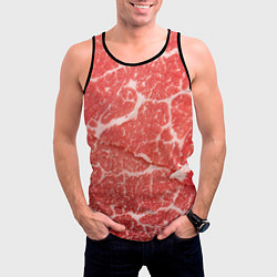Майка-безрукавка мужская Кусок мяса, цвет: 3D-черный — фото 2