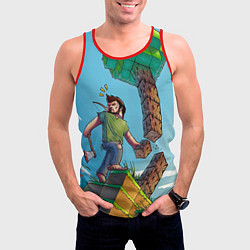 Майка-безрукавка мужская Minecraft Woodcutter, цвет: 3D-красный — фото 2