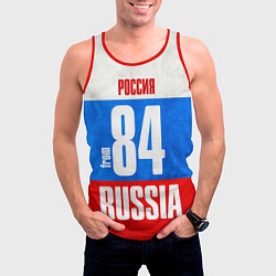 Майка-безрукавка мужская Russia: from 84, цвет: 3D-красный — фото 2