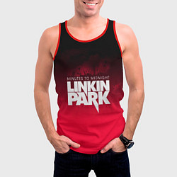 Майка-безрукавка мужская Linkin Park: Minutes to midnight, цвет: 3D-красный — фото 2