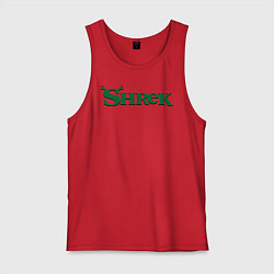 Майка мужская хлопок Shrek: Logo, цвет: красный