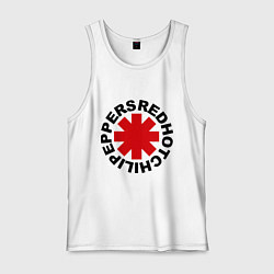 Майка мужская хлопок Red Hot Chili Peppers, цвет: белый