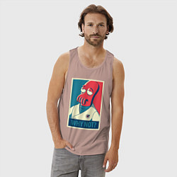 Майка мужская хлопок Zoidberg: Why not?, цвет: пыльно-розовый — фото 2
