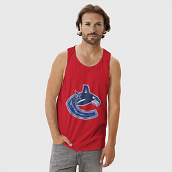 Майка мужская хлопок Vancouver Canucks, цвет: красный — фото 2