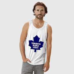 Майка мужская хлопок Toronto Maple Leafs, цвет: белый — фото 2
