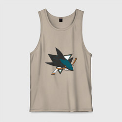 Майка мужская хлопок San Jose Sharks, цвет: миндальный