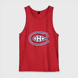 Майка мужская хлопок Montreal Canadiens, цвет: красный