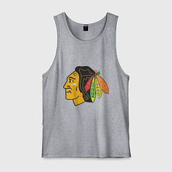 Майка мужская хлопок Chicago Blackhawks, цвет: меланж