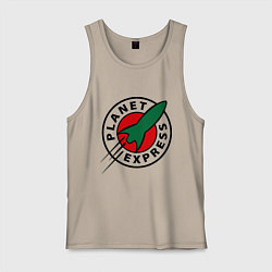 Майка мужская хлопок Planet Express, цвет: миндальный