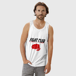 Майка мужская хлопок Fight Club, цвет: белый — фото 2