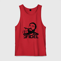 Майка мужская хлопок FIdel, цвет: красный