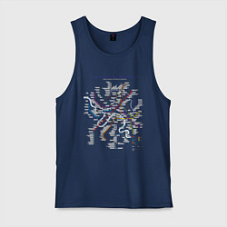 Майка мужская хлопок Moscow Metro, цвет: тёмно-синий