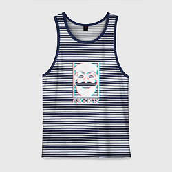 Майка мужская хлопок F society, цвет: синяя тельняшка