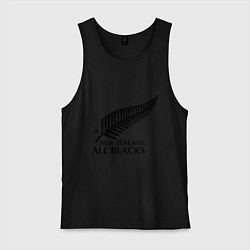 Майка мужская хлопок New Zeland: All blacks, цвет: черный