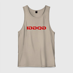 Майка мужская хлопок IDDQD Doom, цвет: миндальный