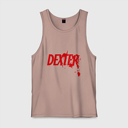 Майка мужская хлопок Dexter Blood, цвет: пыльно-розовый