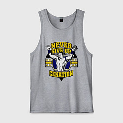 Майка мужская хлопок Never Give Up: Cenation, цвет: меланж