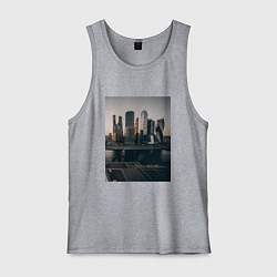 Майка мужская хлопок Moscow City, цвет: меланж