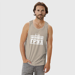 Майка мужская хлопок Каспийский груз, цвет: миндальный — фото 2