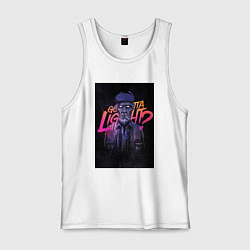 Майка мужская хлопок Огоньку?, цвет: белый