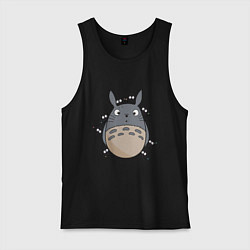 Майка мужская хлопок Тоторо, цвет: черный