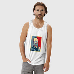 Майка мужская хлопок D'oh Poster, цвет: белый — фото 2