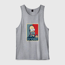 Майка мужская хлопок D'oh Poster, цвет: меланж