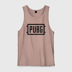 Майка мужская хлопок PUBG, цвет: пыльно-розовый