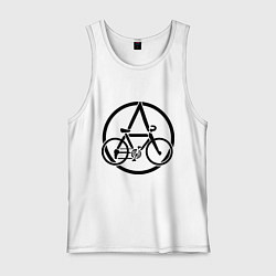 Майка мужская хлопок Anarchy Bike, цвет: белый