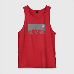 Майка мужская хлопок Bayern Munchen - Munchen City grey 2022, цвет: красный