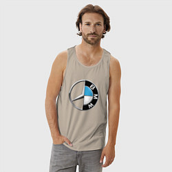 Майка мужская хлопок BROTHERS, цвет: миндальный — фото 2