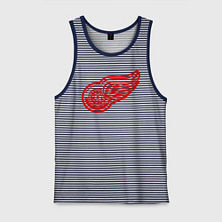 Майка мужская хлопок Detroit Red Wings: Pavel Datsyuk, цвет: синяя тельняшка