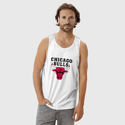 Майка мужская хлопок Chicago Bulls, цвет: белый — фото 2