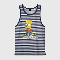 Мужская майка Барт на скейте