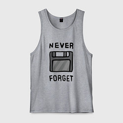 Майка мужская хлопок Never Forget, цвет: меланж
