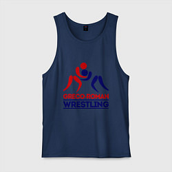 Майка мужская хлопок Greco-roman wrestling, цвет: тёмно-синий