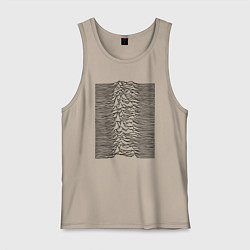 Майка мужская хлопок Unknown Pleasures, цвет: миндальный