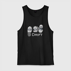Майка мужская хлопок Drift, цвет: черный