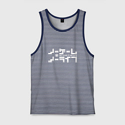 Майка мужская хлопок No Game No Life, цвет: синяя тельняшка