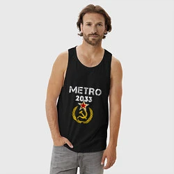 Майка мужская хлопок Metro 2033, цвет: черный — фото 2