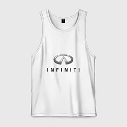 Майка мужская хлопок Logo Infiniti, цвет: белый