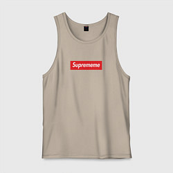 Майка мужская хлопок Suprememe, цвет: миндальный