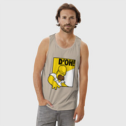 Майка мужская хлопок Homer D'OH!, цвет: миндальный — фото 2
