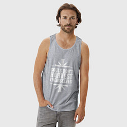 Майка мужская хлопок Harvest Themselves, цвет: меланж — фото 2