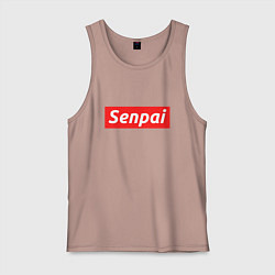 Майка мужская хлопок Senpai Supreme, цвет: пыльно-розовый
