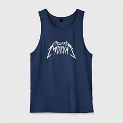 Майка мужская хлопок Пошлая Молли: Лого, цвет: тёмно-синий