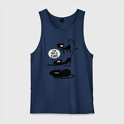 Майка мужская хлопок I'm not a CAT!, цвет: тёмно-синий