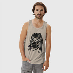 Майка мужская хлопок Хищник, цвет: миндальный — фото 2